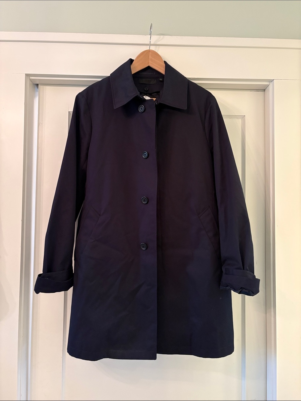 Uniqlo Navy Single-Breasted Coat unisex xs